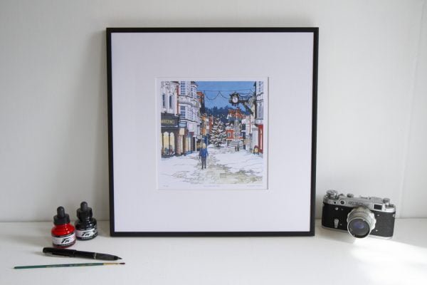 Snow on the High Street Limited Edition Print by Jonathan Chapman