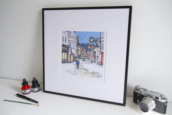 Snow on the High Street Limited Edition Print by Jonathan Chapman