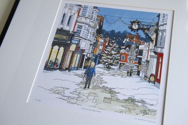 Snow on the High Street Limited Edition Print by Jonathan Chapman