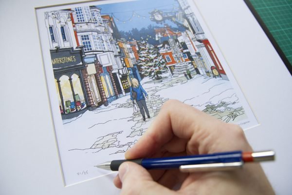 Snow on the High Street Limited Edition Print by Jonathan Chapman