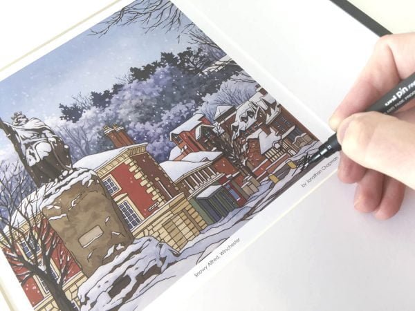 Snowy Alfred Limited Edition Print - Illustration by Jonathan Chapman