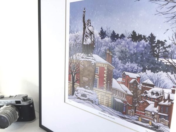 Snowy Alfred Limited Edition Print - Illustration by Jonathan Chapman