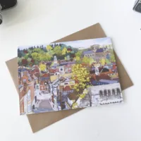 Winchester From the Westgate Greeting Card - Illustration by Jonathan Chapman