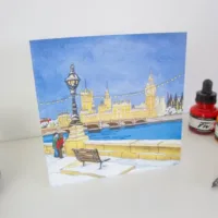 Westminister Walk Greeting Card