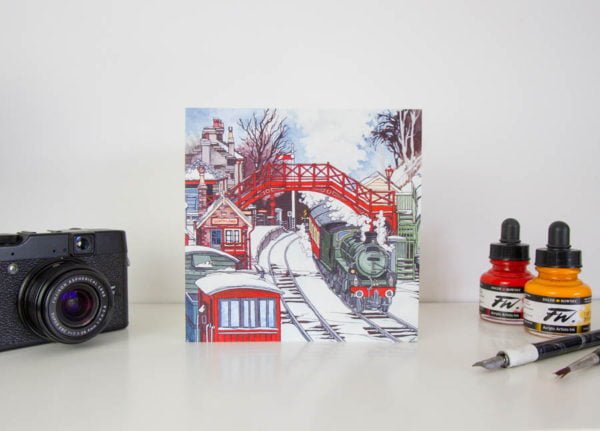 Goathland Steam Engine Greeting Card