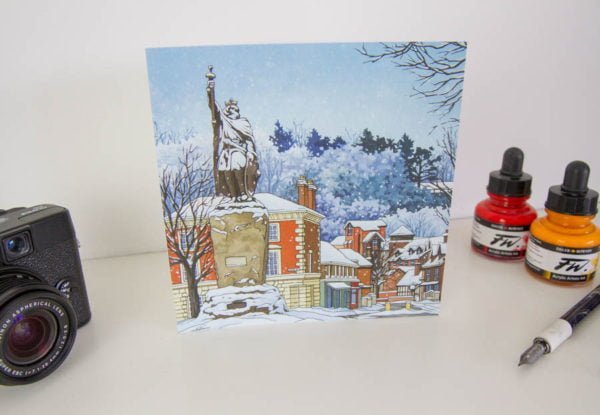 Snowy Alfred Greeting Card