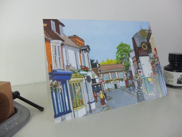 High Street Bishops Waltham Greeting Card