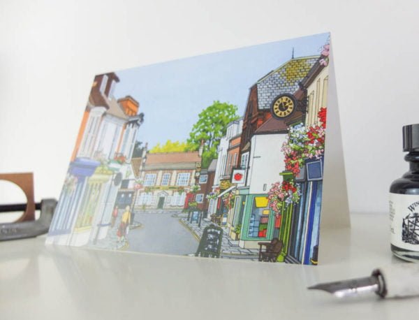 High Street Bishops Waltham Greeting Card