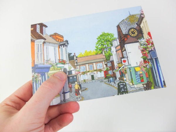 High Street Bishops Waltham Greeting Card