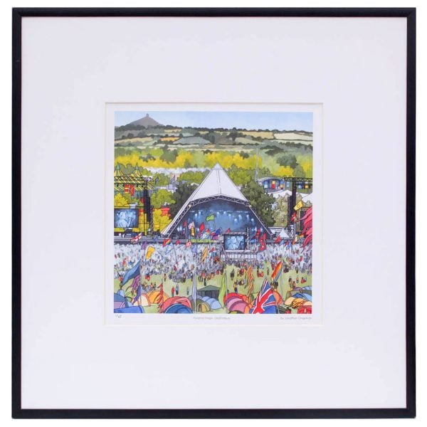 Pyramid Stage Glastonbury Limited EDition Print - Illustration by Jonathan Chapman