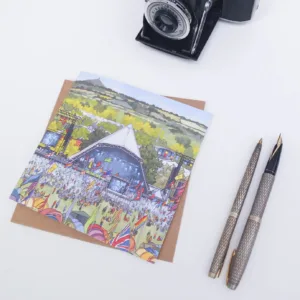 Pyramid Stage Glastonbury Greeting Card