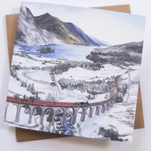 Glefinnan Viaduct Greeting Card by Jonathan Chapman