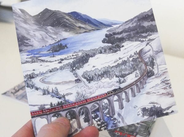 Winter Railway Greeting Card Selection