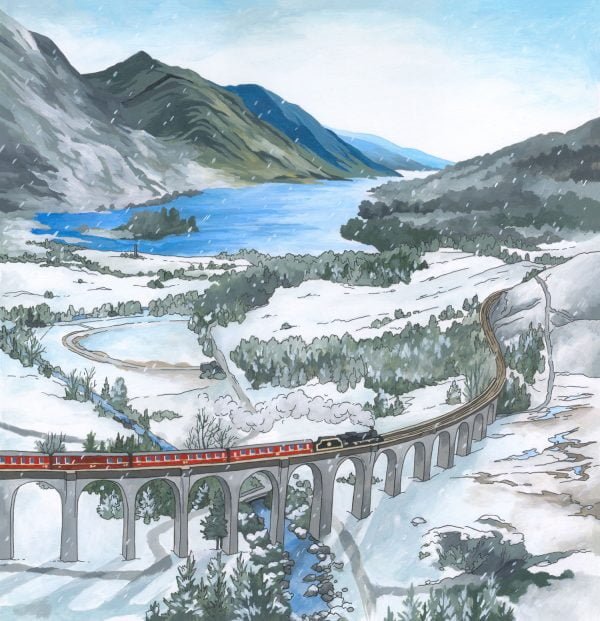 Glenfinnan Viaduct Original Painting by Jonathan Chapman