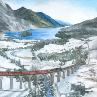 Glenfinnan Viaduct Original Painting by Jonathan Chapman