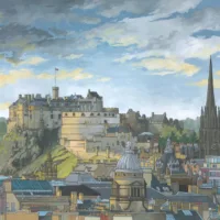 Edinburgh Castle by illustrator Jonathan Chapman