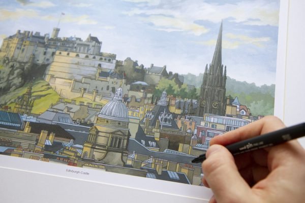 Edinburgh Castle limited edition print by Jonathan Chapman