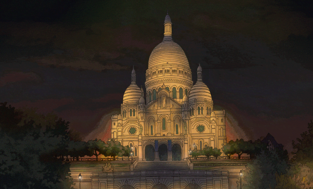 Paris Night and Day Animation, Illustration by Jonathan Chapman