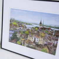 Zurich Rooftops limited edition print by Jonathan Chapman