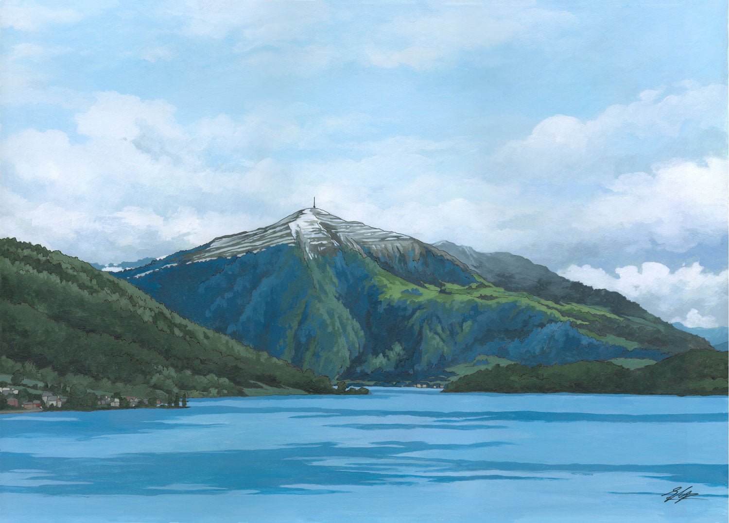 Rigi Blues Illustration By Jonathan Chapman