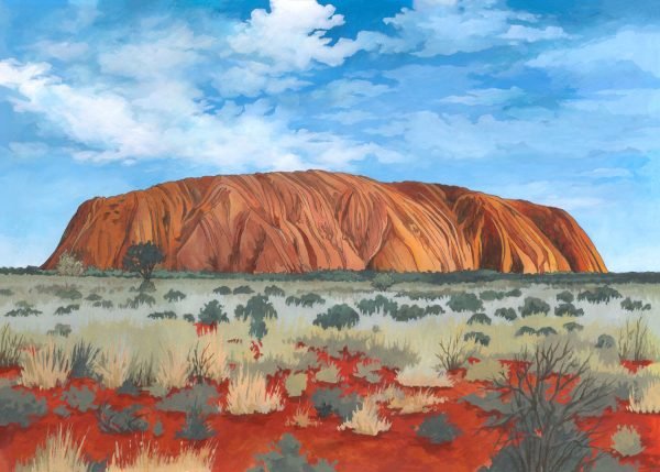 Uluru / Ayers Rock Australia - Illustration by Jonathan Chapman