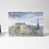 Edinburgh Castle Greeting Card - Illustration by Jonathan Chapman