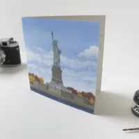 Statue of Liberty Greeting Card - Illustration by Jonathan Chapman