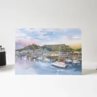 V&A Waterfront Cape Town Greeting Card - Illustration by Jonathan Chapman