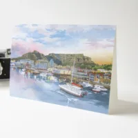 V&A Waterfront Cape Town Greeting Card - Illustration by Jonathan Chapman