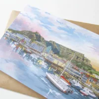 V&A Waterfront Cape Town Greeting Card - Illustration by Jonathan Chapman