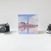 Washington Monument Greeting Card - Illustration by Jonathan Chapman