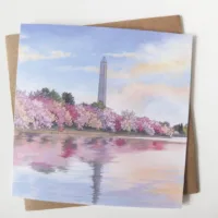 Washington Monument Greeting Card - Illustration by Jonathan Chapman