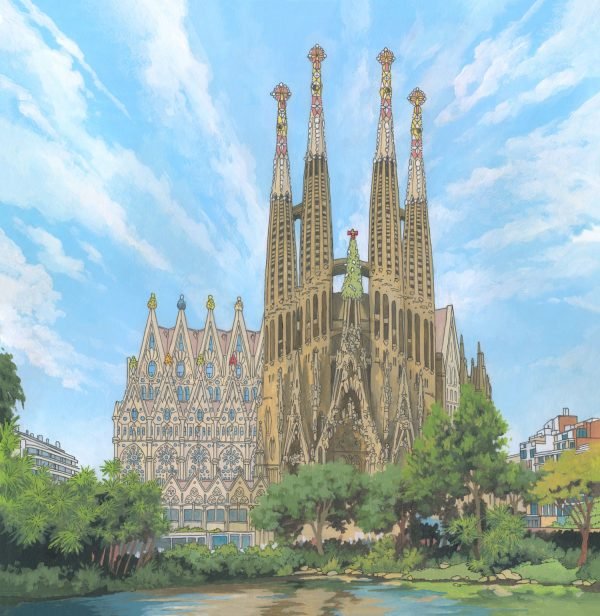 The Sagrada Familia, Barcelona - Illustration by Jonathan Chapman