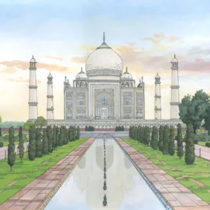 Taj Mahal - Illustration by Jonathan Chapman