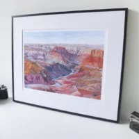 The Grand Canyon Limited Edition Print - Illustration by Jonathan Chapman