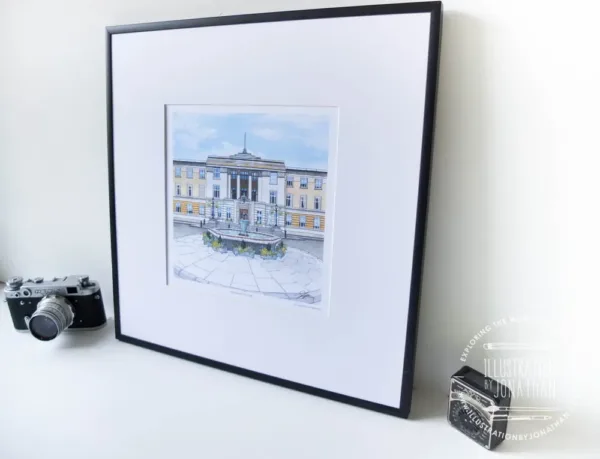 Wandsworth Town Hall Limited Edition Print - Illustration by Jonathan Chapman