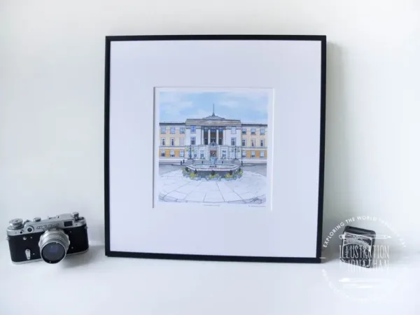 Wandsworth Town Hall Limited Edition Print - Illustration by Jonathan Chapman