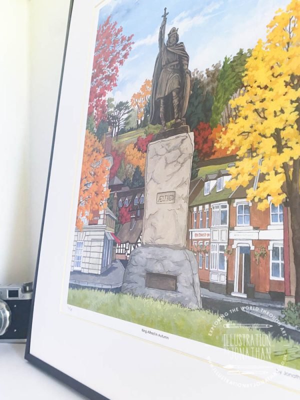 King Alfred in Autumn Limited Edition Print - Illustration by Jonathan Chapman