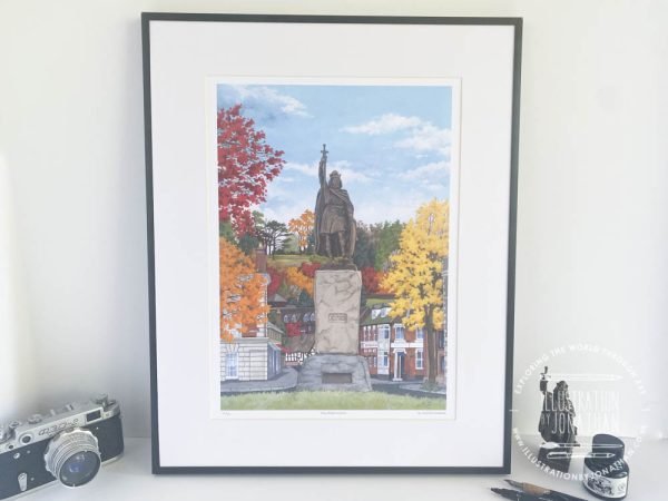 King Alfred in Autumn Limited Edition Print - Illustration by Jonathan Chapman