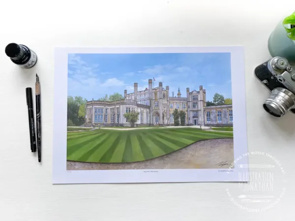 Highcliffe Castle Limited Edition Print - Illustration by Jonathan Chapman