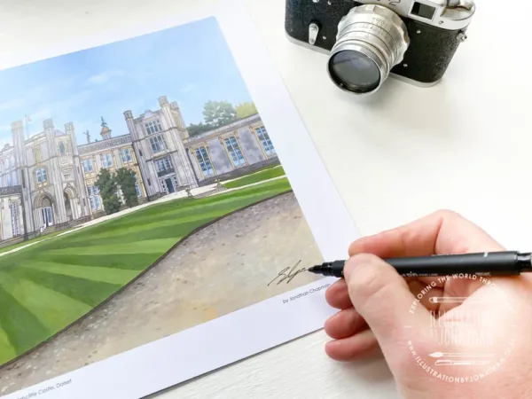 Highcliffe Castle Limited Edition Print - Illustration by Jonathan Chapman