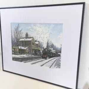 Alresford Steam Engine Original Painting - Illustration by Jonathan Chapman