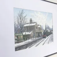 Alresford Steam Engine Original Painting - Illustration by Jonathan Chapman