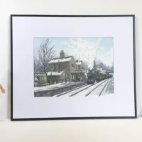 Alresford Steam Engine Original Painting - Illustration by Jonathan Chapman