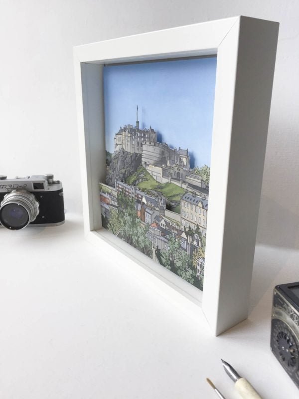 Edinburgh Castle Diorama - Illustration by Jonathan Chapman