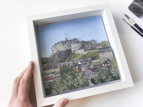 Edinburgh Castle Diorama - Illustration by Jonathan Chapman