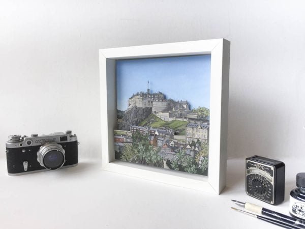 Edinburgh Castle Diorama - Illustration by Jonathan Chapman