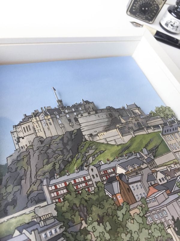 Edinburgh Castle Diorama - Illustration by Jonathan Chapman