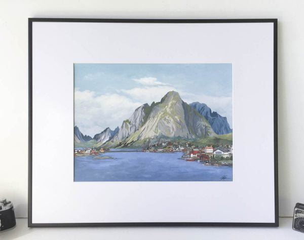 Lofoten Islands Norway Original Painting - Illustration by Jonathan Chapman