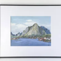 Lofoten Islands Norway Original Painting - Illustration by Jonathan Chapman